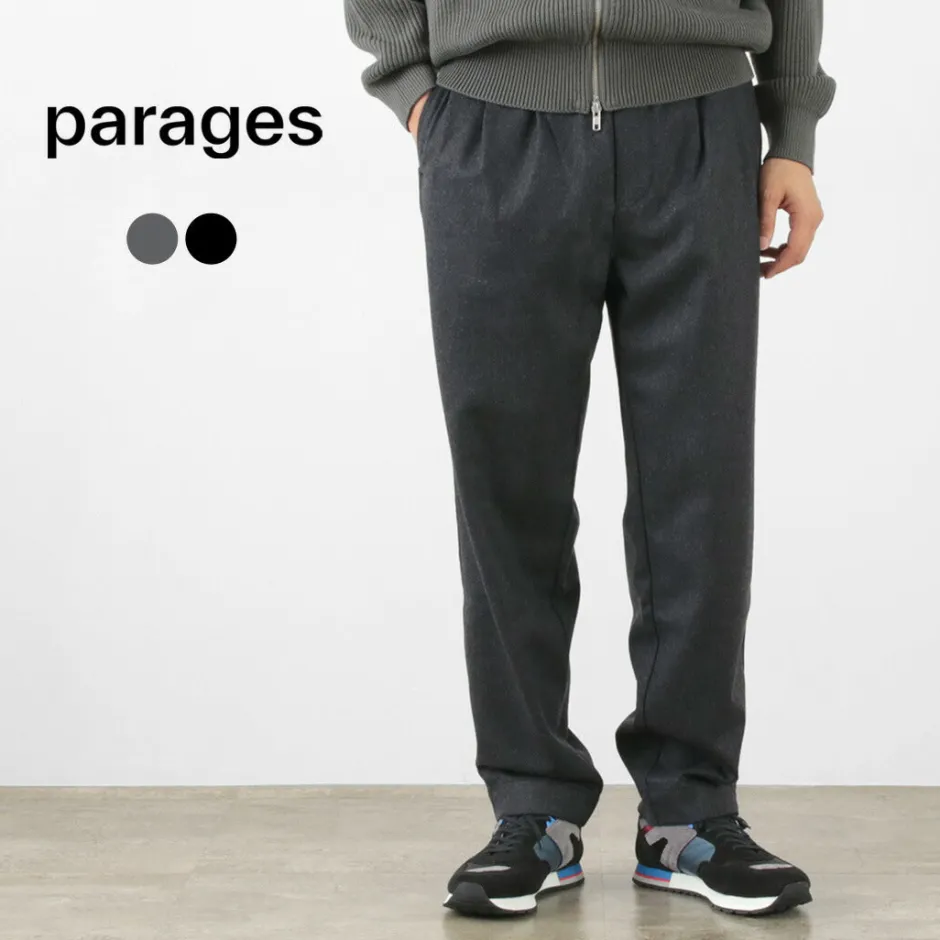 Trousers^PARAGES / Double Pleats Wool Pants