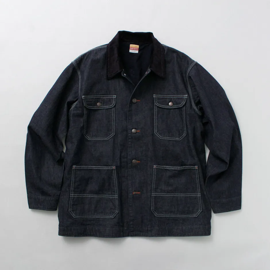 Jackets^PAYDAY / 50's model corduroy collar coverall navy
