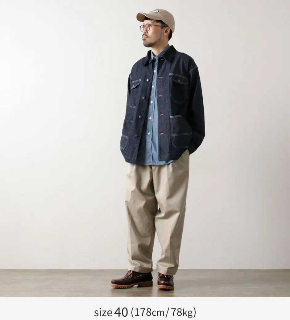 Jackets^PAYDAY / 50's model corduroy collar coverall navy