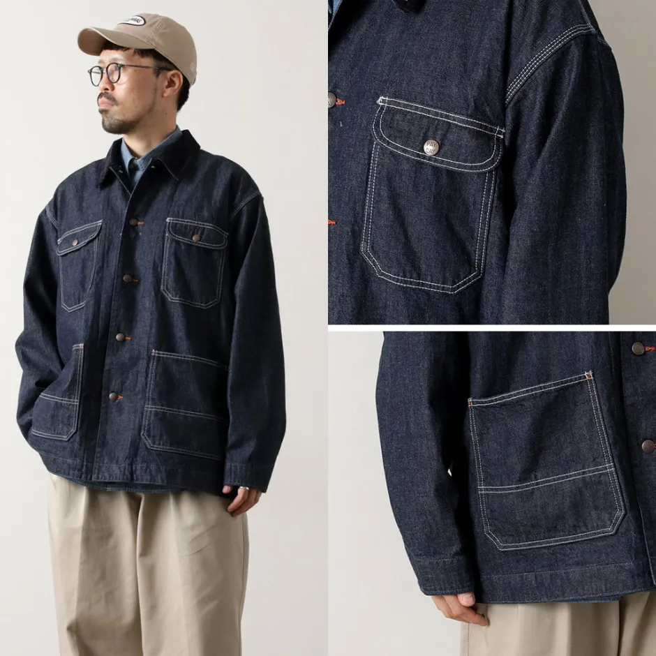 Jackets^PAYDAY / 50's model corduroy collar coverall navy