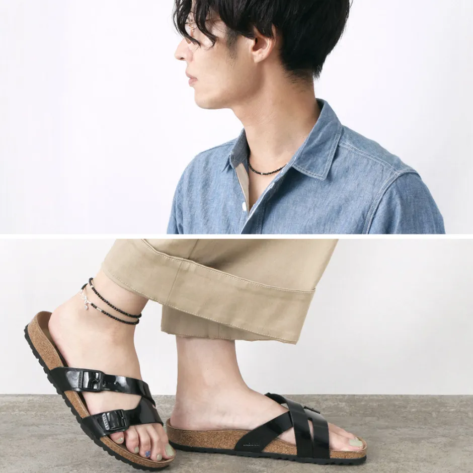 Anklets^PHADUA / onyx bead necklace black