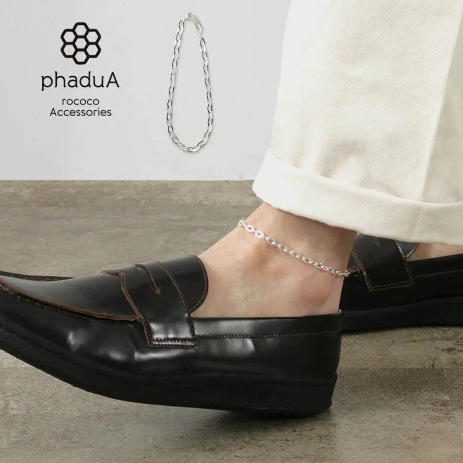 Anklets^PHADUA / Flat cable chain anklet 925 silver