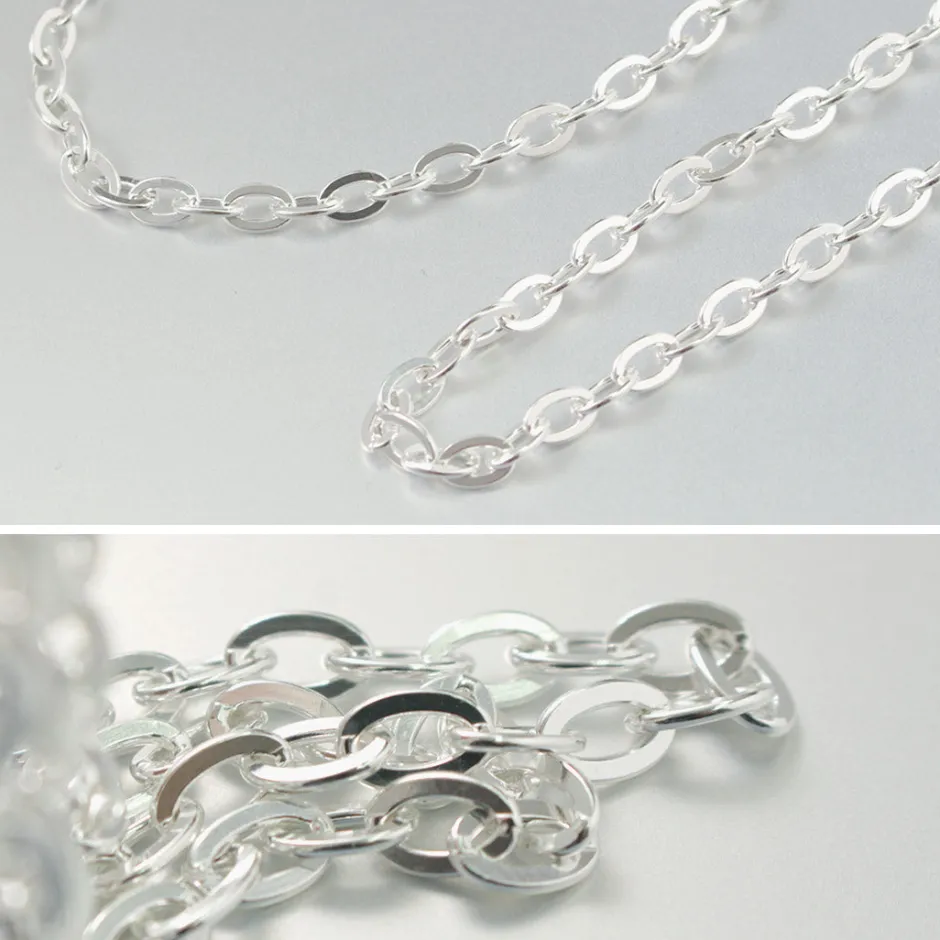 Anklets^PHADUA / Flat cable chain anklet 925 silver