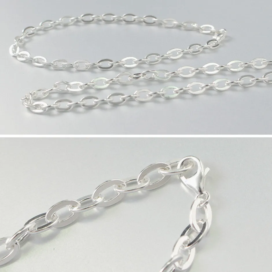 Anklets^PHADUA / Flat cable chain anklet 925 silver