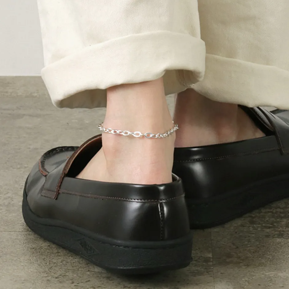 Anklets^PHADUA / Flat cable chain anklet 925 silver