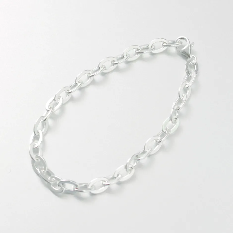 Anklets^PHADUA / Flat cable chain bracelet 925 silver