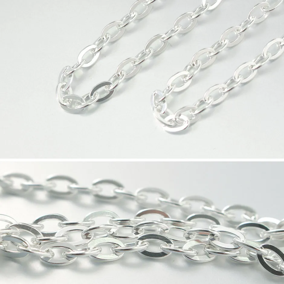 Anklets^PHADUA / Flat cable chain bracelet 925 silver