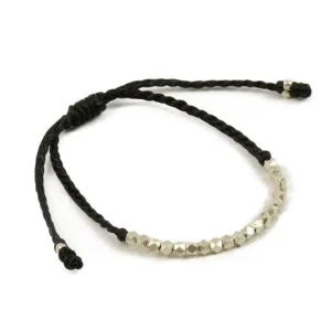 Anklets^PHADUA / Karen Silver Beaded Wax Cord Bracelet