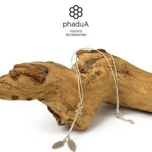 Anklets^PHADUA / Karen Leaf Bead Necklace silver