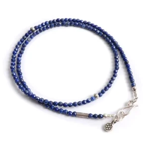 Anklets^PHADUA / Lapis lazuli 3mm cut bead necklace / anklet blue