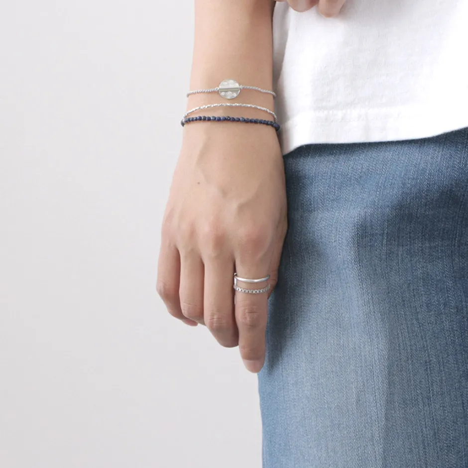 Anklets^PHADUA / Lapis Lazuli W-Wrap Bracelet blue