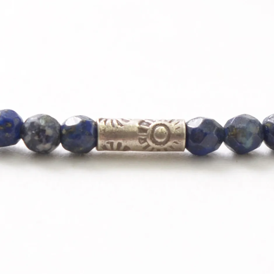 Anklets^PHADUA / Lapis (3mm) Cut Beads Anklet Adjuster blue