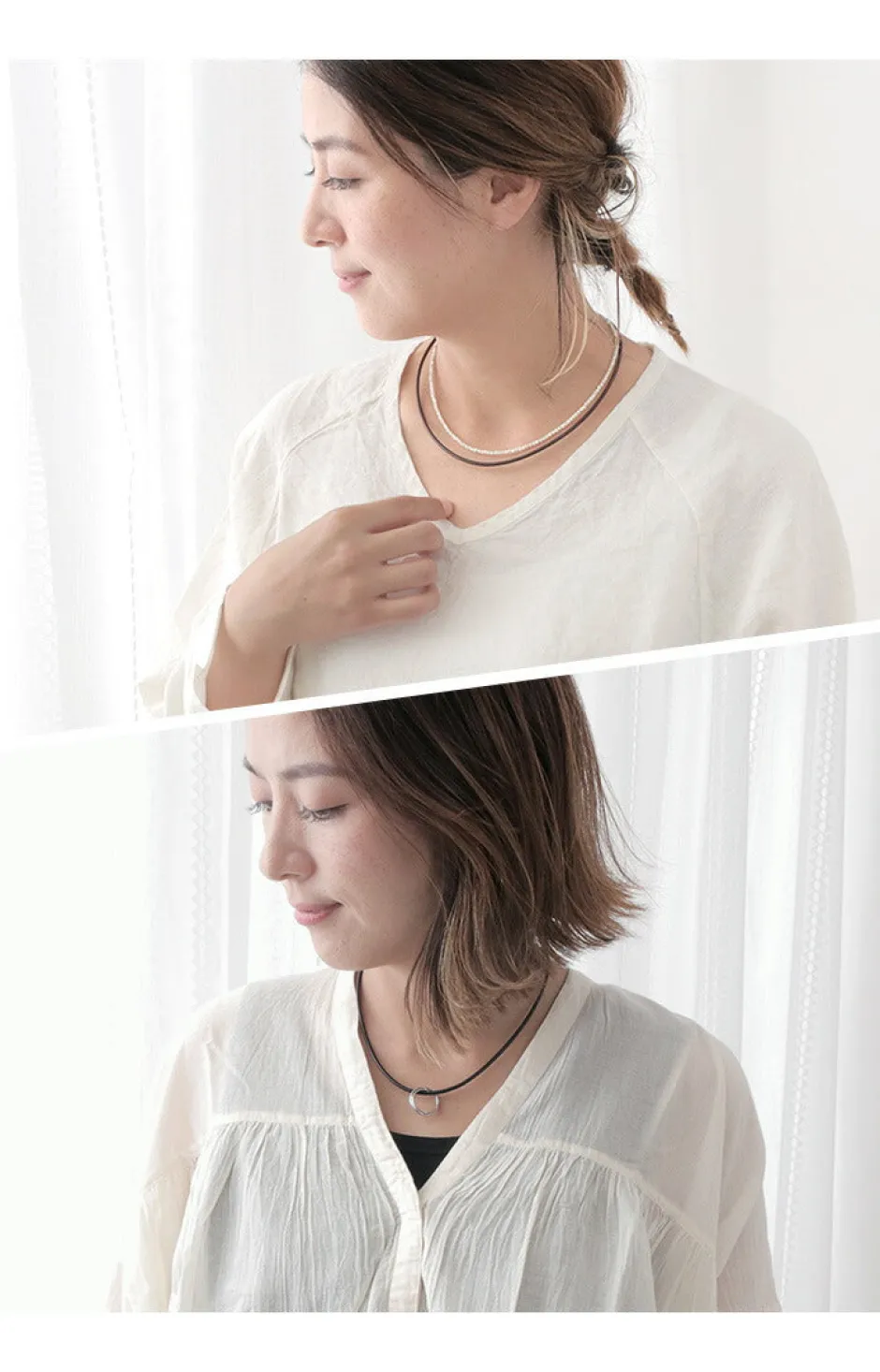 Necklaces^PHADUA / Leather choker (2.5mm) necklace