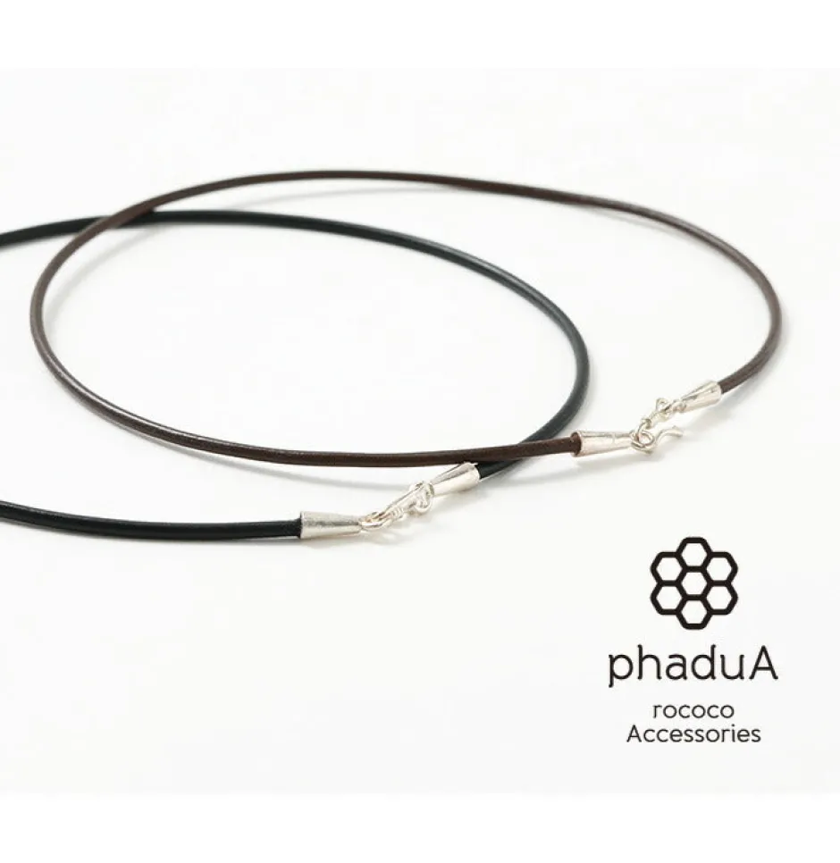 Necklaces^PHADUA / Leather choker (2.5mm) necklace