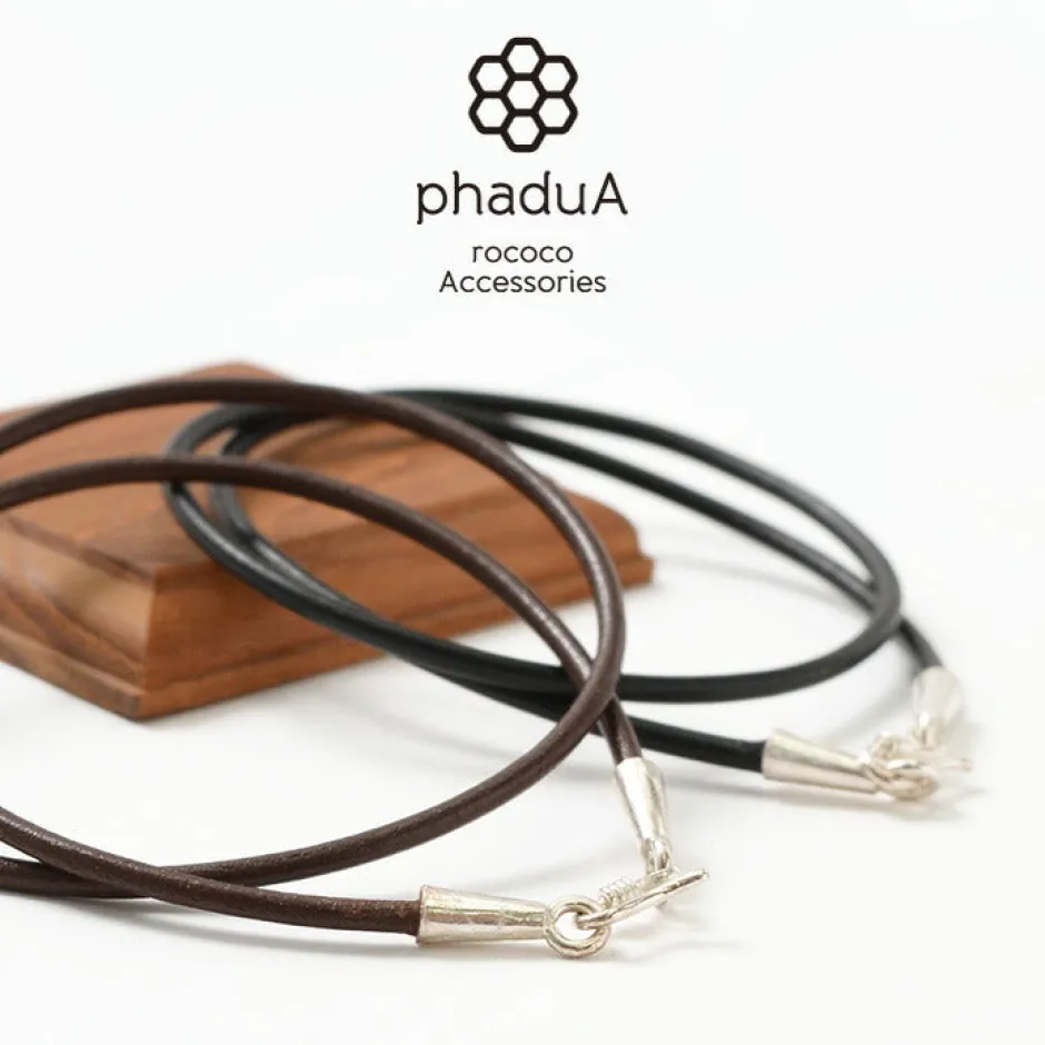 Necklaces^PHADUA / Leather choker (2.5mm) necklace