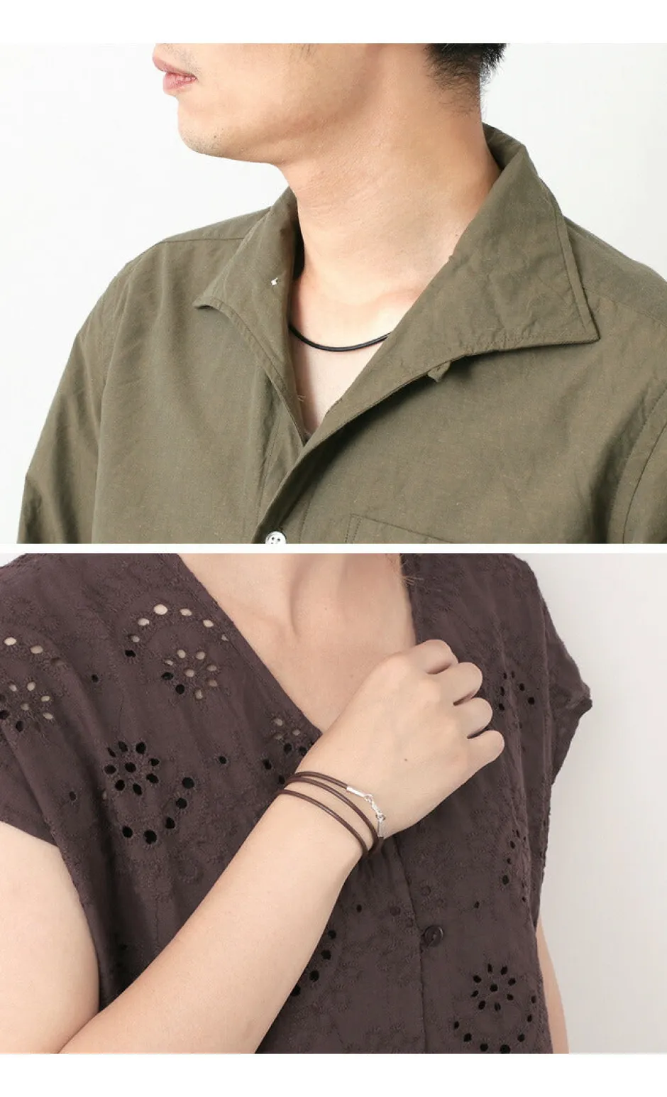 Necklaces^PHADUA / Leather choker (2.5mm) necklace