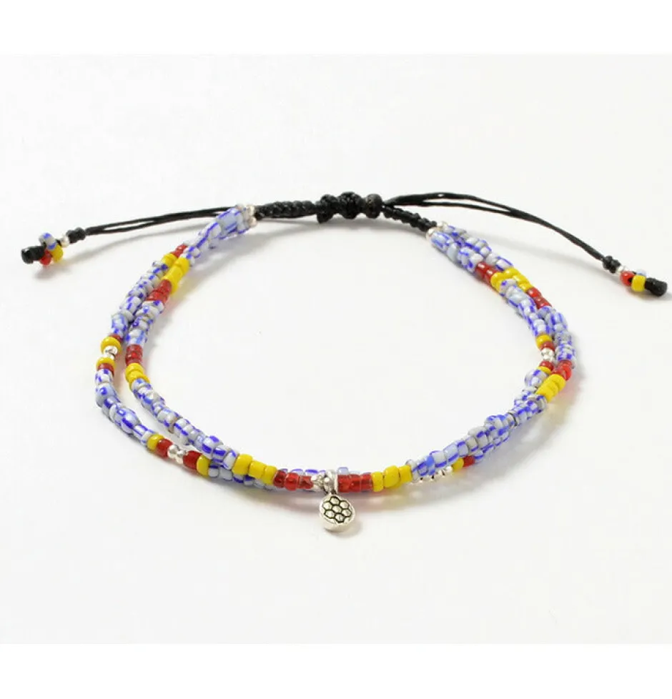 Anklets^PHADUA / Multi Handmade Beaded Anklet mix-beads