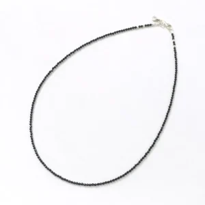 Anklets^PHADUA / Onyx (2mm) cut bead necklace/anklet black