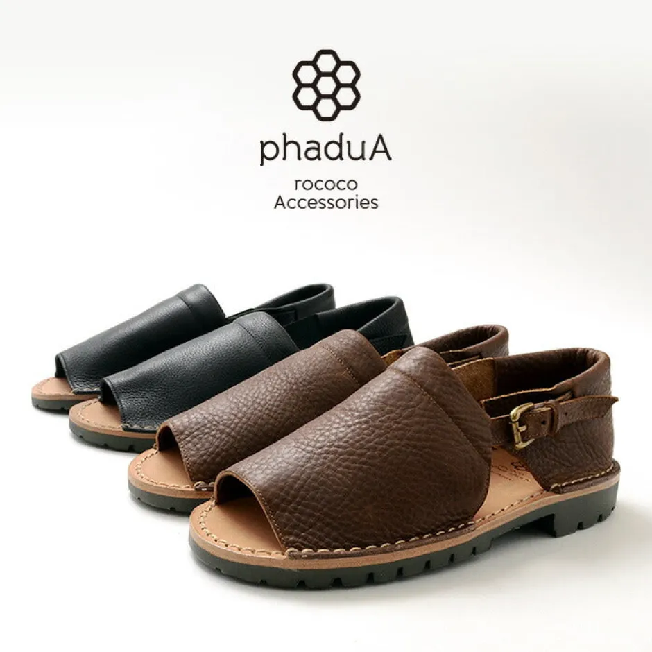 Sandals^PHADUA / Open Toe Side Strap Leather Shoes