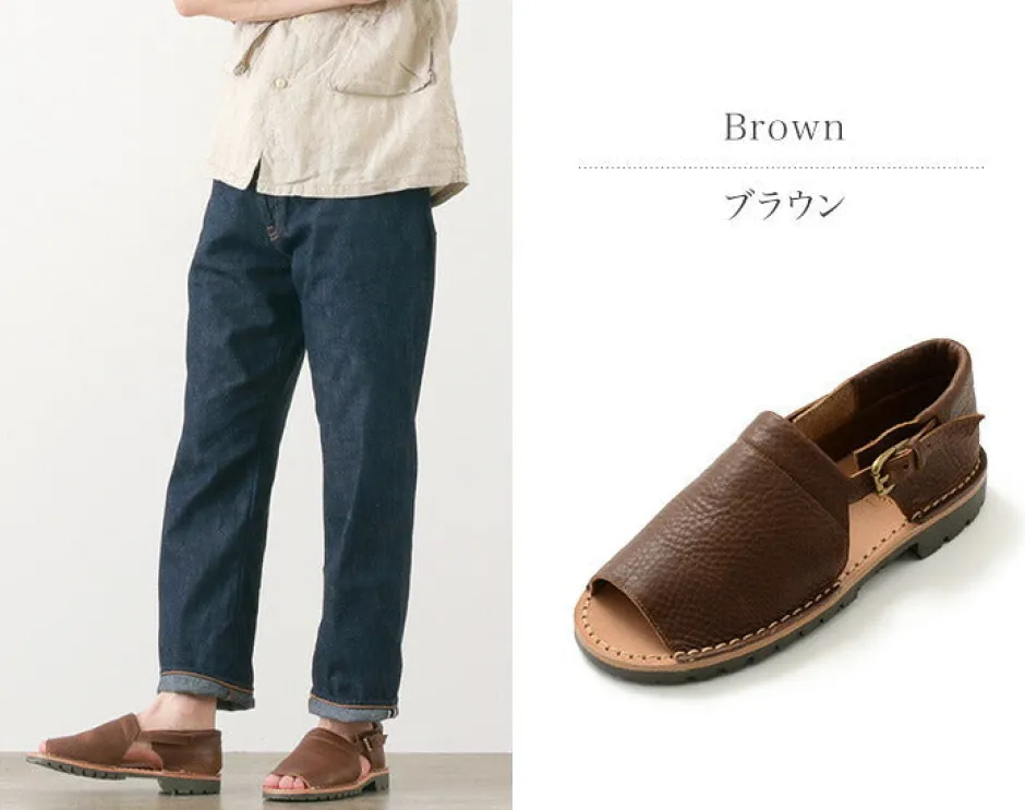 Sandals^PHADUA / Open Toe Side Strap Leather Shoes