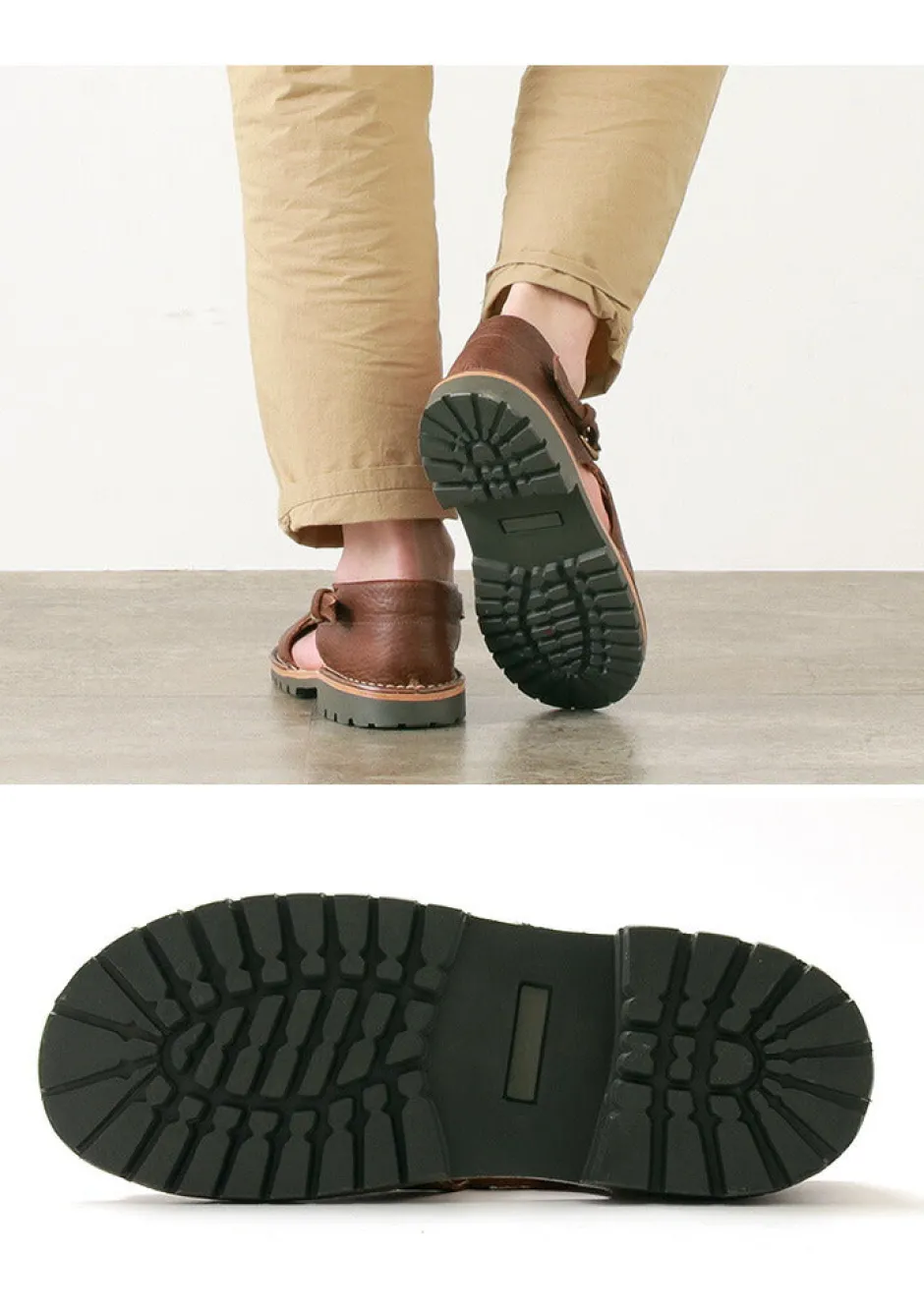 Sandals^PHADUA / Open Toe Side Strap Leather Shoes