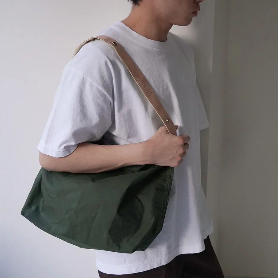 Tote Bags^PHADUA / Ripstop Nylon Leather Sack/Shoulder Bag