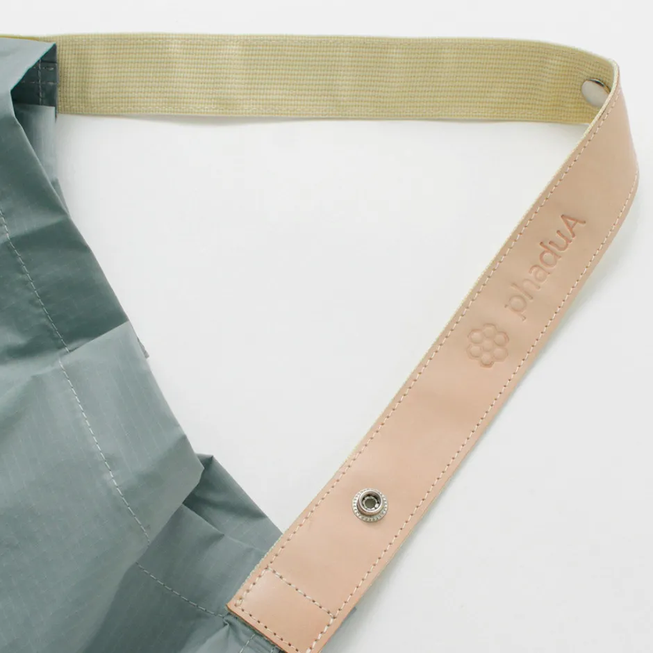 Tote Bags^PHADUA / Ripstop Nylon Leather Sack/Shoulder Bag