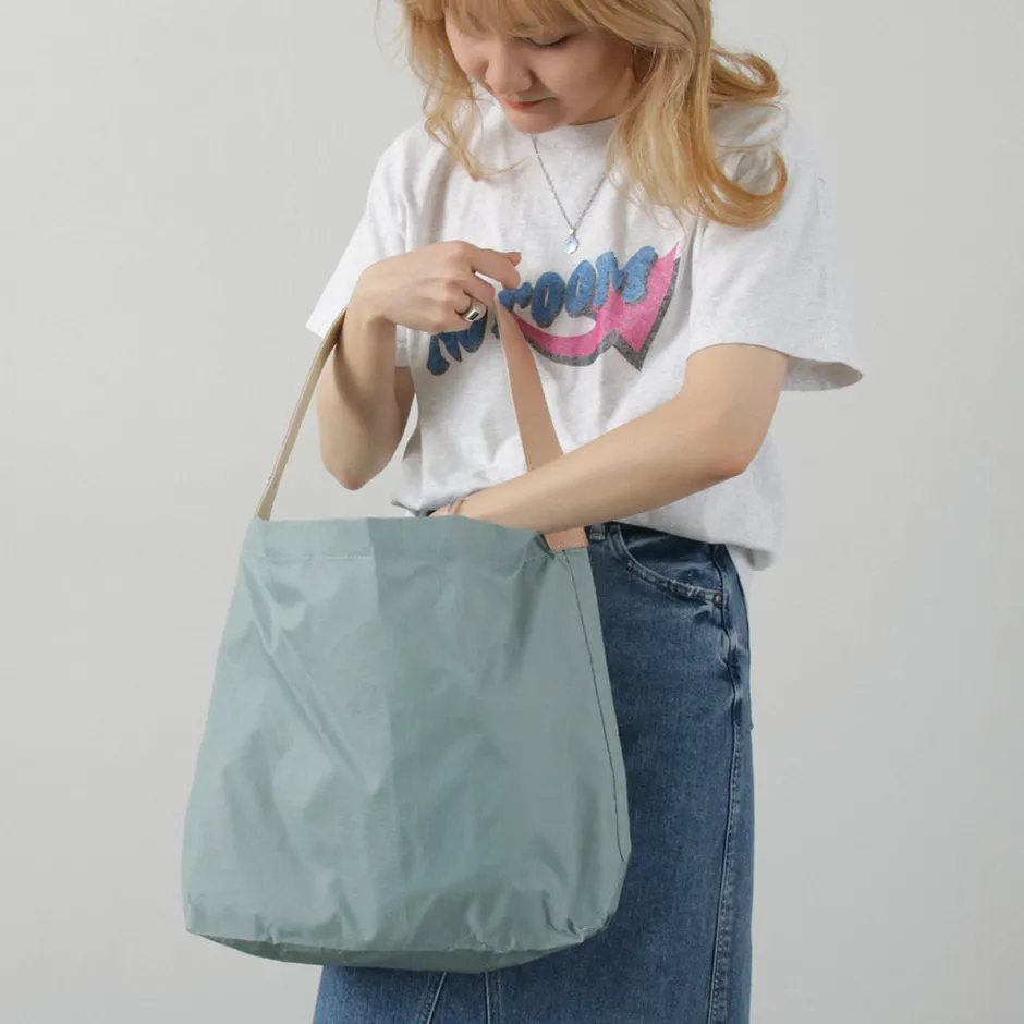 Tote Bags^PHADUA / Ripstop Nylon Leather Sack/Shoulder Bag