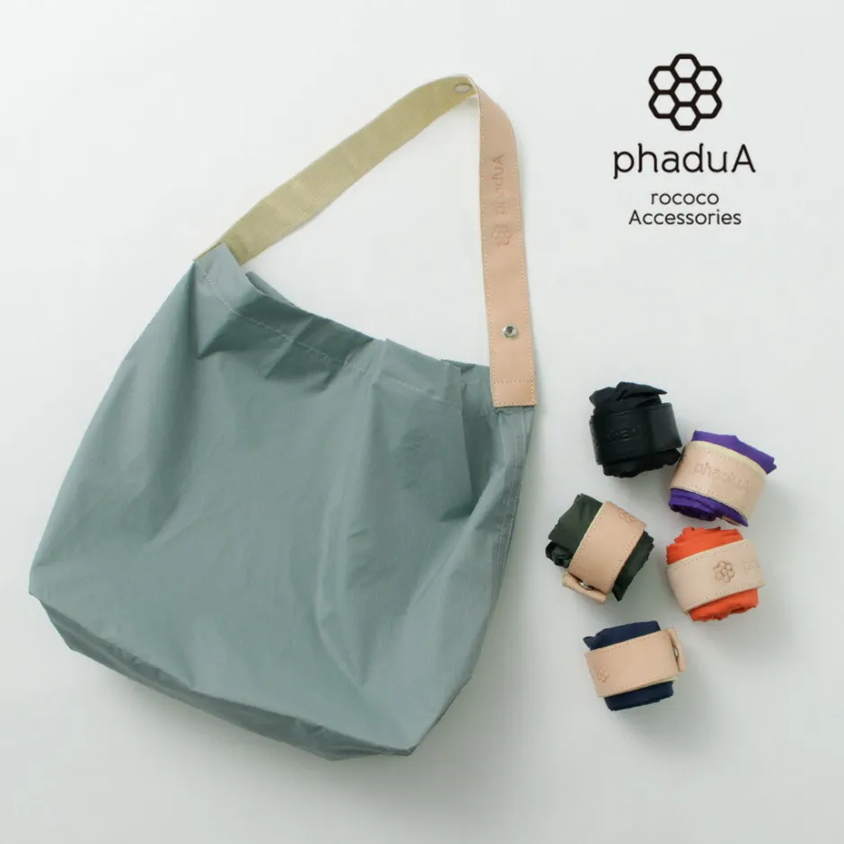 Tote Bags^PHADUA / Ripstop Nylon Leather Sack/Shoulder Bag