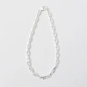 Anklets^PHADUA / Semi solid anchor chain bracelet 925 silver