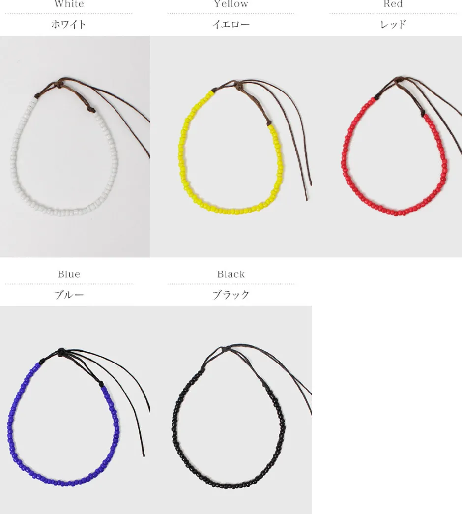Anklets^PHADUA / Solid glass bead bracelet