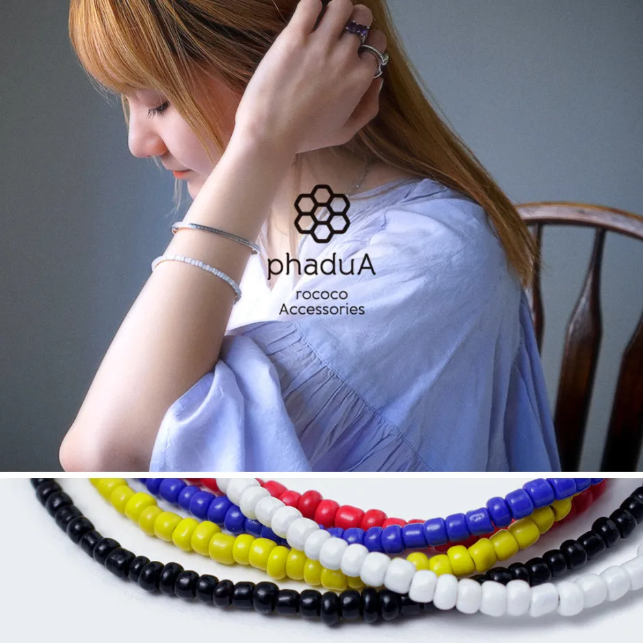 Anklets^PHADUA / Solid glass bead bracelet