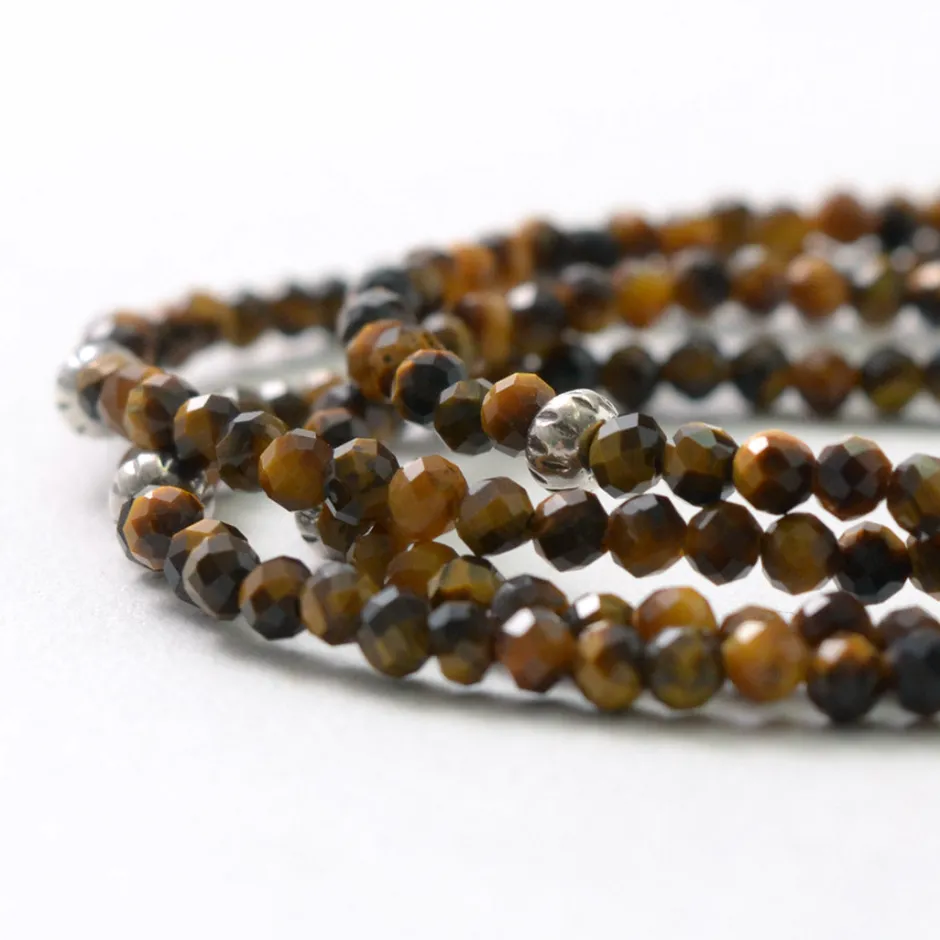 Anklets^PHADUA / Tiger Eye Beaded Anklet yellow