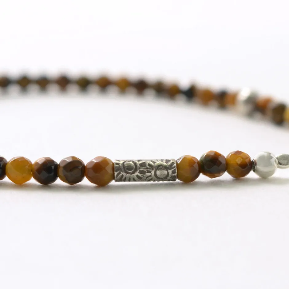 Anklets^PHADUA / Tiger Eye Beaded Anklet yellow