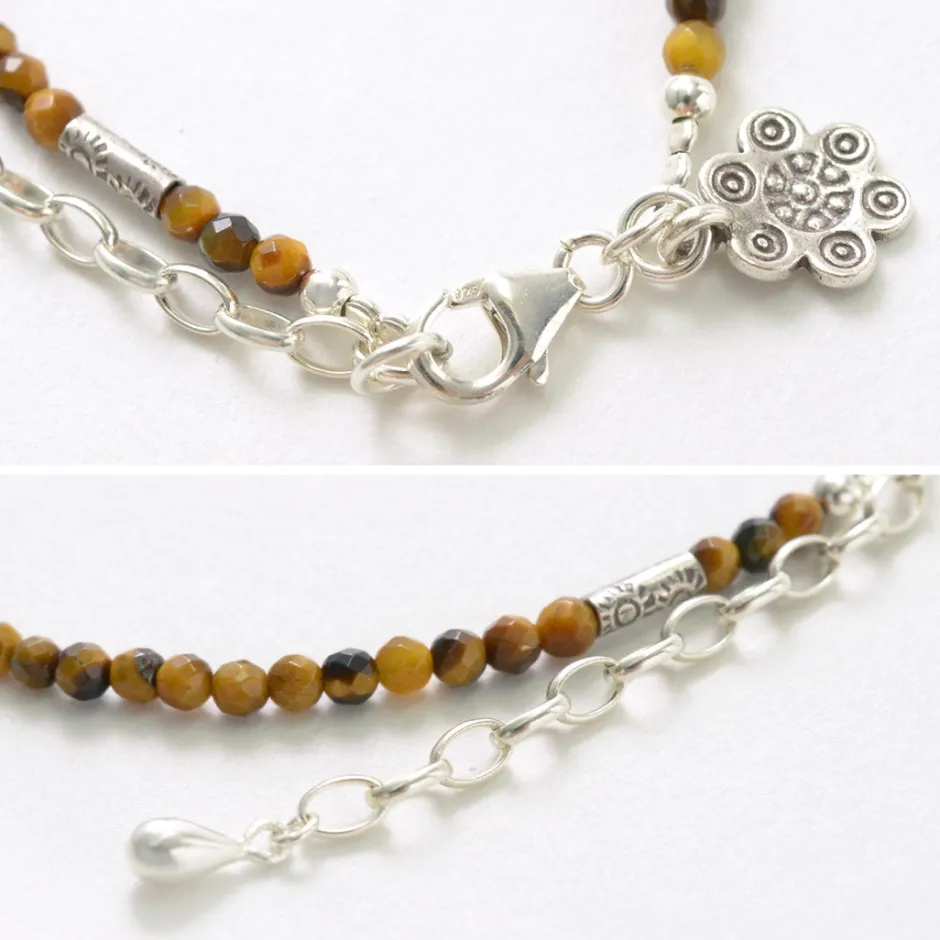 Anklets^PHADUA / Tiger Eye Beaded Anklet yellow