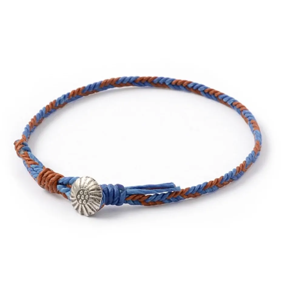Anklets^PHADUA / 2-Tone Wax Cord Concho Anklet