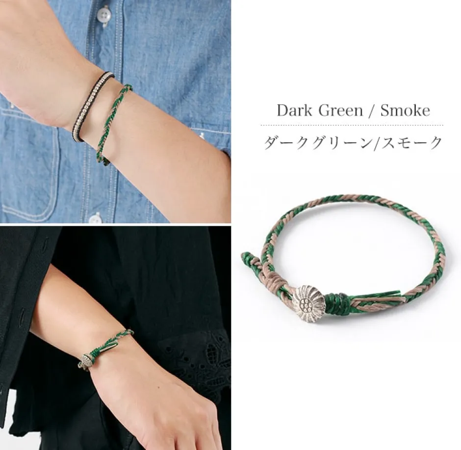 Anklets^PHADUA / 2-Tone Wax Cord Concho Bracelet