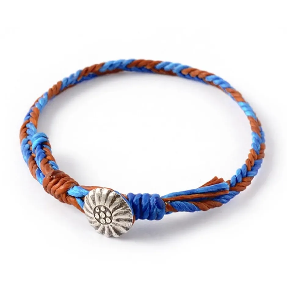 Anklets^PHADUA / 2-Tone Wax Cord Concho Bracelet