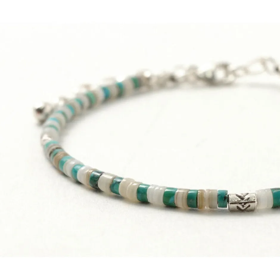 Anklets^PHADUA / Turquoise and Shell Anklet blue