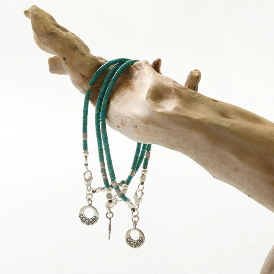 Anklets^PHADUA / Turquoise Bead Anklet blue