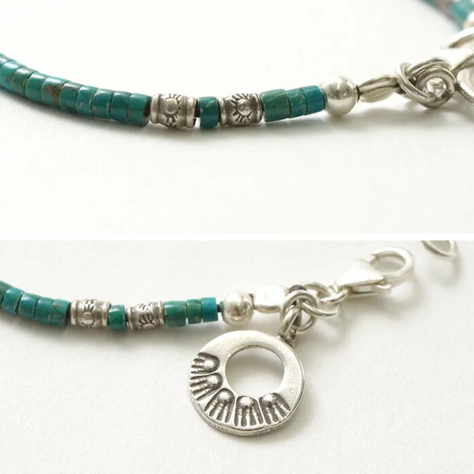 Anklets^PHADUA / Turquoise Bead Anklet blue