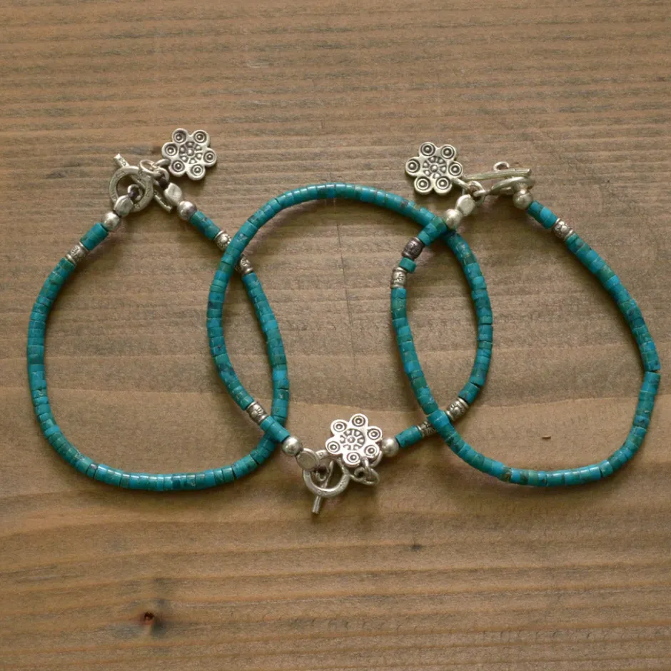 Anklets^PHADUA / Turquoise Bead Bracelet blue