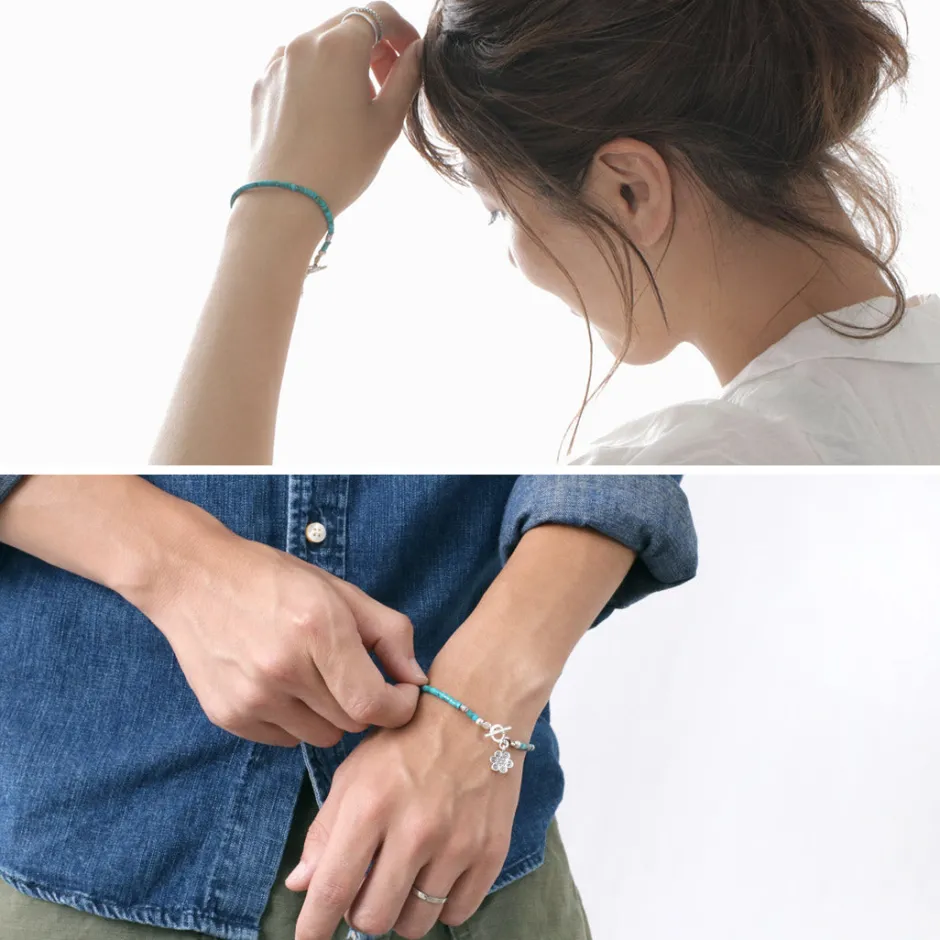 Anklets^PHADUA / Turquoise Bead Bracelet blue