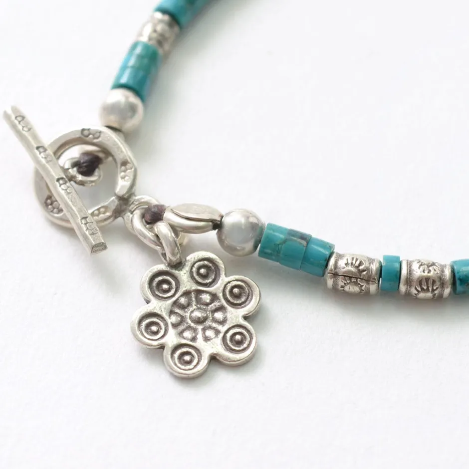 Anklets^PHADUA / Turquoise Bead Bracelet blue