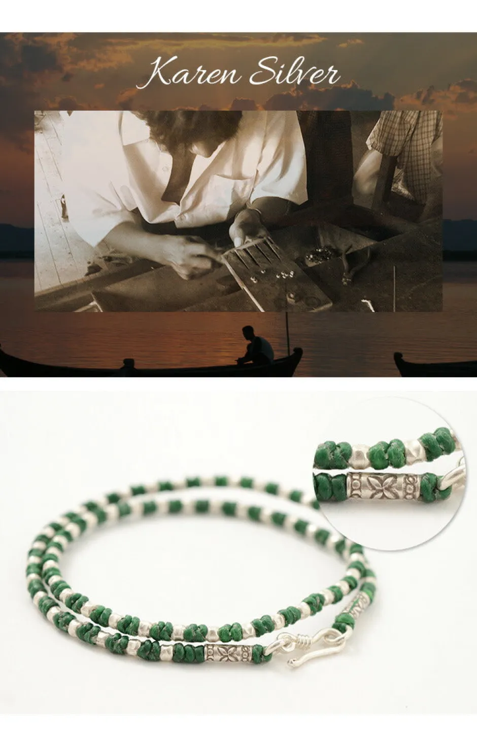 Anklets^PHADUA / Wax Cord Silver Bracelet