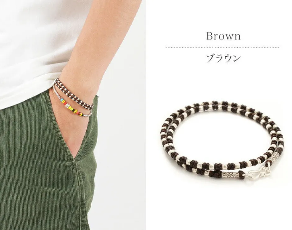 Anklets^PHADUA / Wax Cord Silver Bracelet