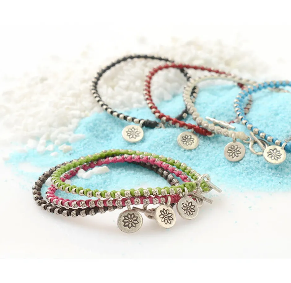 Bracelets^PHADUA / Wax Cord Silver Series Bracelet