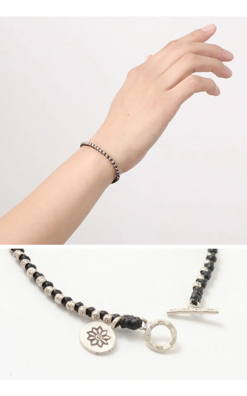 Bracelets^PHADUA / Wax Cord Silver Series Bracelet