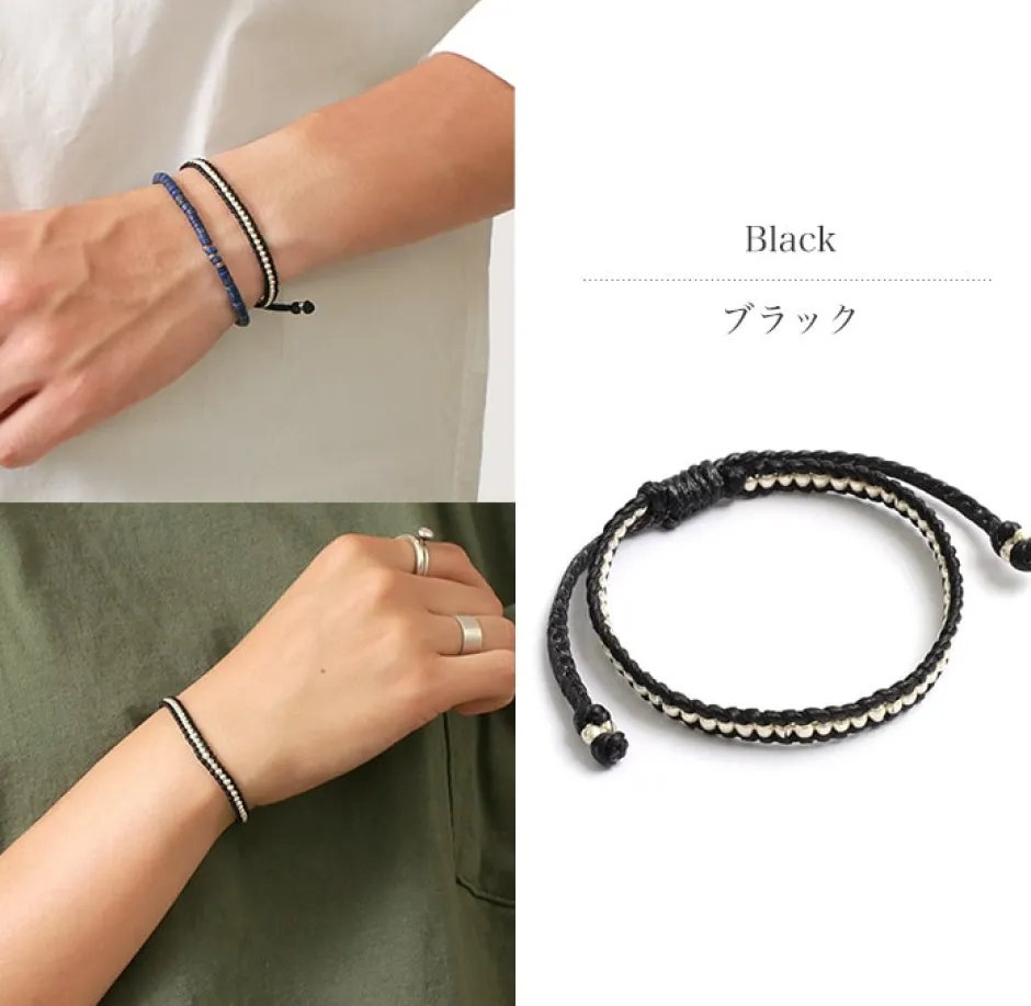 Bracelets^PHADUA / Wax Cord Silver Series Bracelet