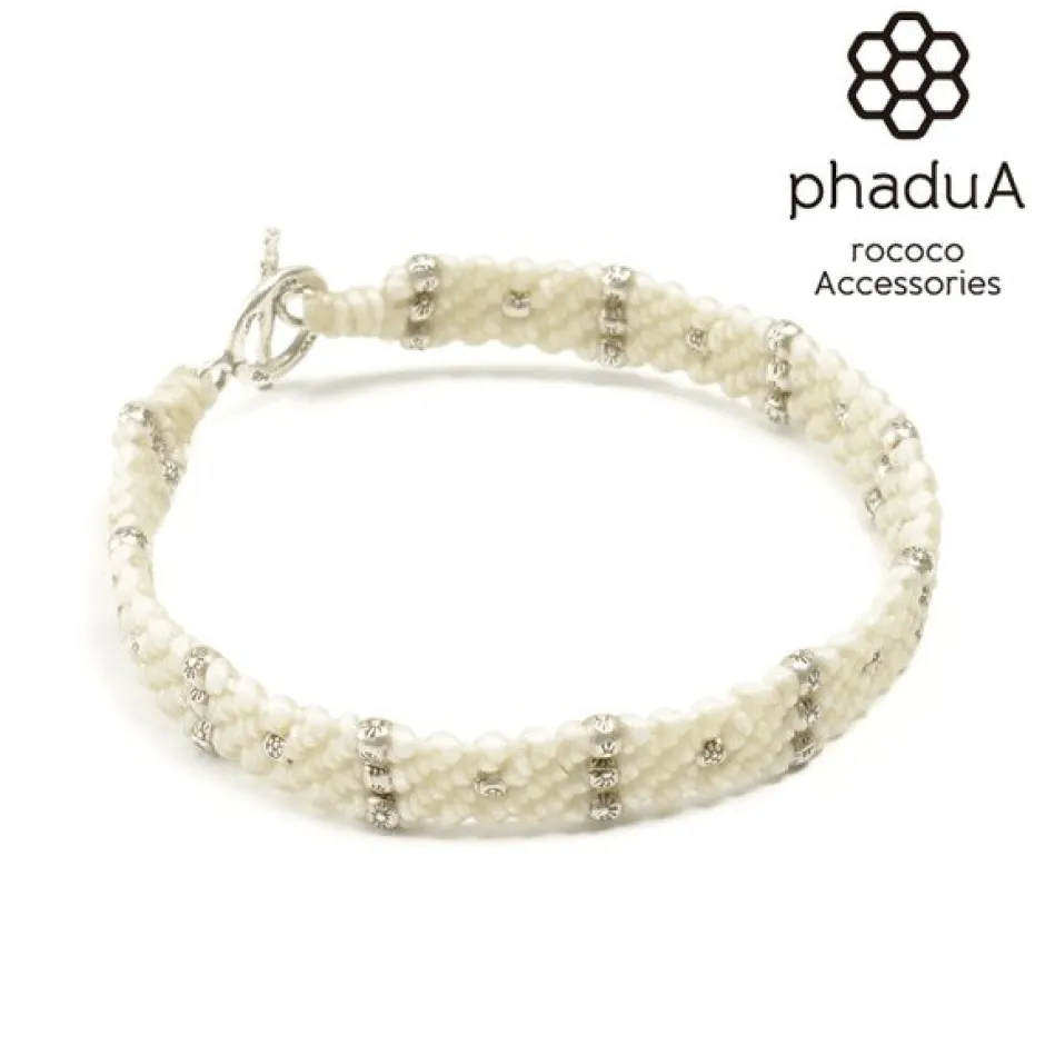Bracelets^PHADUA / Wax Cord Silver Triple-Strand Bracelet